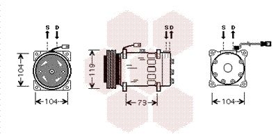 VAN WEZEL Kompressori, ilmastointilaite 0900K180